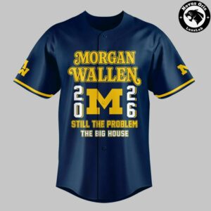 Michigan Wolverines Morgan Wallen Still The Problem Tour 2026 New Baseball Jersey 2
