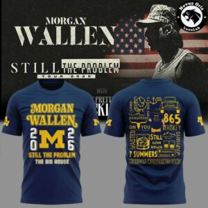 Michigan Wolverines Morgan Wallen Still The Problem Tour 2026 New T-Shirt