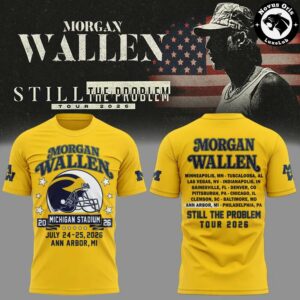 Michigan Wolverines Morgan Wallen Still The Problem Tour 2026 New T Shirt 4