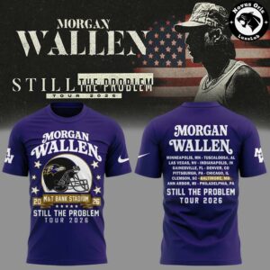 Morgan Wallen x Baltimore Ravens Still The Problem Tour 2026 T Shirt 2