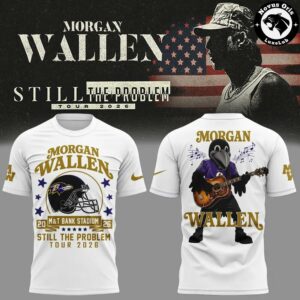 Morgan Wallen x Baltimore Ravens Still The Problem Tour 2026 T Shirt 3