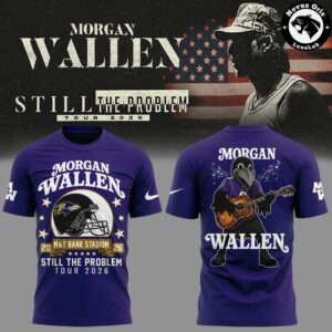Morgan Wallen x Baltimore Ravens Still The Problem Tour 2026 T Shirt 4
