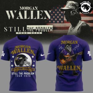 Morgan Wallen x Baltimore Ravens Still The Problem Tour 2026 T Shirt 5