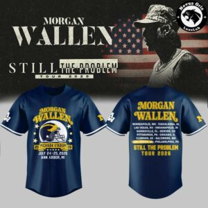Morgan Wallen x Michigan Wolverines Still The Problem Tour 2026 Baseball Jersey