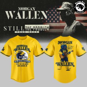 Morgan Wallen x Michigan Wolverines Still The Problem Tour 2026 Baseball Jersey 4