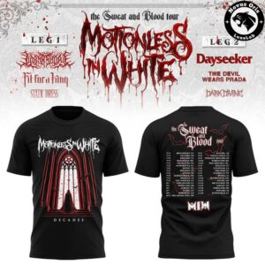 Motionless In White The Sweat and Blood Tour 2026 T-Shirt