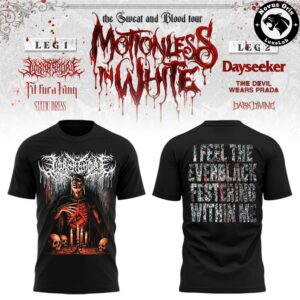 Motionless In White The Sweat and Blood Tour 2026 T Shirt 10