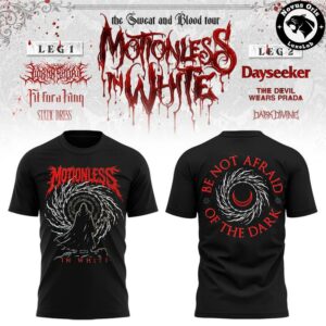 Motionless In White The Sweat and Blood Tour 2026 T Shirt 6