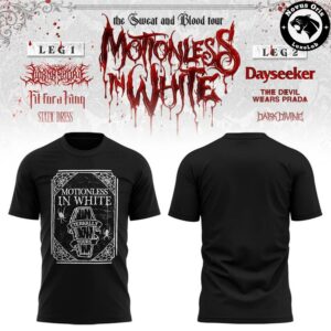 Motionless In White The Sweat and Blood Tour 2026 T Shirt 7