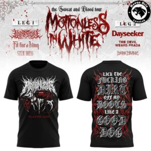 Motionless In White The Sweat and Blood Tour 2026 T Shirt 8