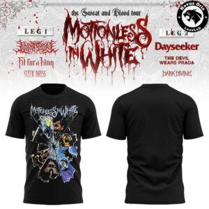 Motionless In White The Sweat and Blood Tour 2026 T Shirt 9