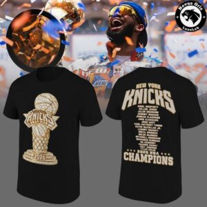 New York Knicks 2026 NBA Champions T Shirt Gold Trophy Tee for Fans 2