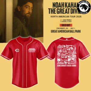 Noah Kahan Cincinnati Reds The Great Divide Tour 2026 Jersey 2