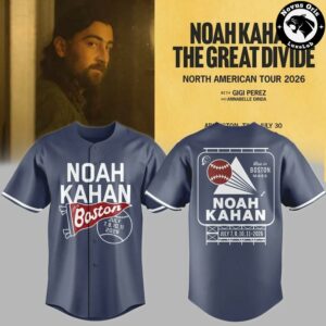 Noah Kahan x Boston Red Sox The Great Divide Tour 2026 Baseball Jersey