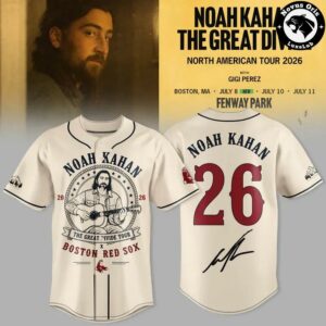 Noah Kahan x Boston Red Sox The Great Divide Tour 2026 Baseball Jersey 2