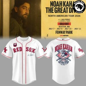 Noah Kahan x Boston Red Sox The Great Divide Tour 2026 Baseball Jersey 4