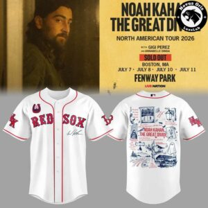 Noah Kahan x Boston Red Sox The Great Divide Tour 2026 Baseball Jersey 5