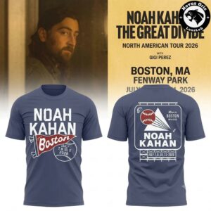 Noah Kahan x Boston Red Sox The Great Divide Tour 2026 T-Shirt