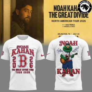 Noah Kahan x Boston Red Sox The Great Divide Tour 2026 T Shirt 3