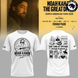 Noah Kahan x Boston Red Sox The Great Divide Tour 2026 T Shirt 4