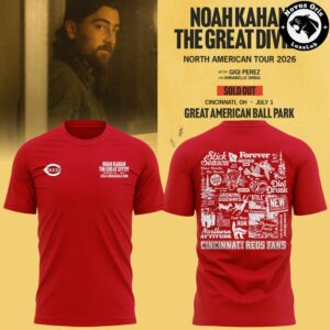 Noah Kahan x Cincinnati Reds Red The Great Divide Tour 2026 Baseball Jersey 2