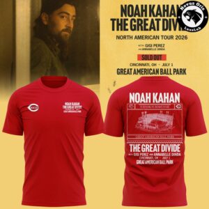 Noah Kahan x Cincinnati Reds Red The Great Divide Tour 2026 Baseball Jersey 4