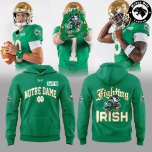 Notre Dame Fighting Irish Wear Green Football Hoodie