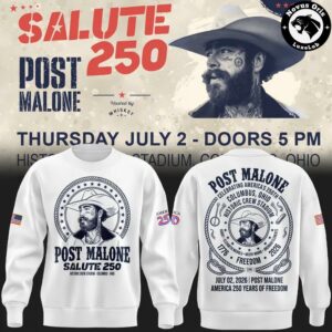 Post Malone Salute 250 Columbus Ohio Concert 2026 Sweatshirt