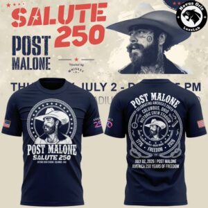 Post Malone Salute 250 Columbus Ohio Concert 2026 T Shirt 2