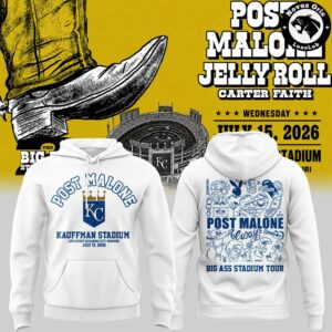 Post Malone x Jelly Roll x Kansas City Royals – Big Ass Stadium Tour 2026 Hoodie