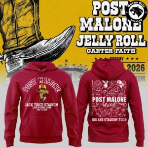Post Malone x Jelly Roll x Kansas City Royals Big Ass Stadium Tour 2026 Hoodie 4