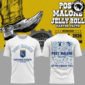 Post Malone x Jelly Roll x Kansas City Royals – Big Ass Stadium Tour 2026 T-Shirt