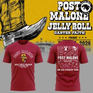 Post Malone x Jelly Roll x Kansas City Royals Big Ass Stadium Tour 2026 T Shirt 4