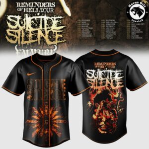 Suicide Silence Reminders of Hell Tour 2026 Baseball Jersey 2