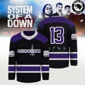 System Of A Down Europe UK Stadium Tour 2026 Hockey Jersey 3