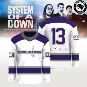 System Of A Down Europe UK Stadium Tour 2026 Hockey Jersey 4