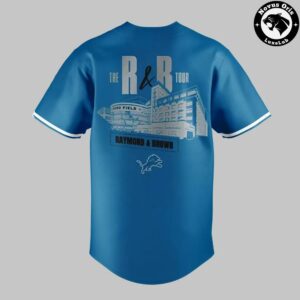 The RB Tour x Detroit Lions Usher Raymond Chris Brown Baseball Jersey 3