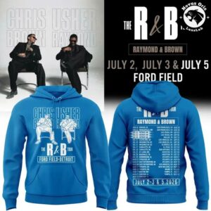 The RB Tour x Detroit Lions Usher Raymond Chris Brown Hoodie 3
