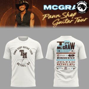 Tim McGraw Pawn Shop Guitar Tour 2026 Bethel NY Concert T Shirt 1