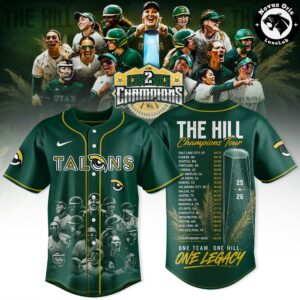 Utah Talons AUSL 2026 Back-To-Back Champions Baseball Jersey