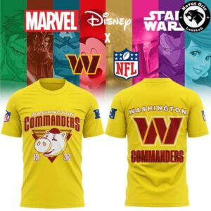 Washington Commanders x Disney Characters Merchandise Collection T-Shirt