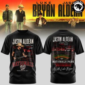 Washington Nationals x Jason Aldean Luke Bryan Double Down Tour 2026 T-Shirt