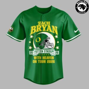 Zach Bryan With Heaven On Tour 2026 Oregon Ducks Baseball Jersey 2