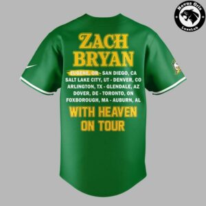 Zach Bryan With Heaven On Tour 2026 Oregon Ducks Baseball Jersey 3