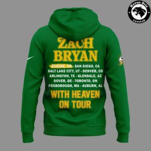 Zach Bryan With Heaven On Tour 2026 Oregon Ducks Hoodie 3