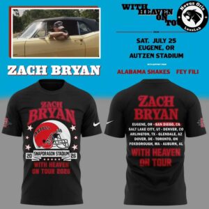 Zach Bryan x San Diego State Aztecs With Heaven On Tour 2026 T Shirt 2