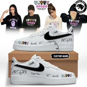 aespa x BAPE Baby Milo Custom Signed Edition Air Force 1