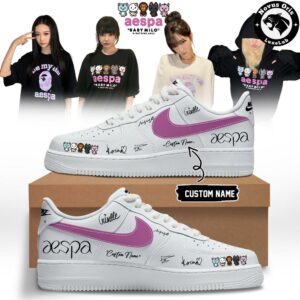 aespa x BAPE Baby Milo Custom Signed Edition Air Force 1 2