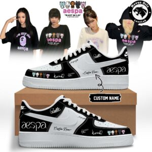 aespa x BAPE Baby Milo Custom Signed Edition Air Force 1 3