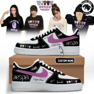 aespa x BAPE Baby Milo Custom Signed Edition Air Force 1 4